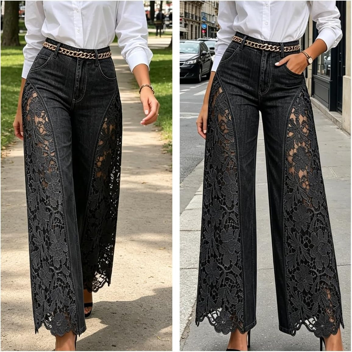 NightShade Long Lace Jeans